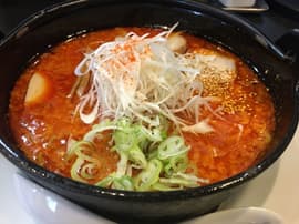 般若辛狂麺 裏 （下から、普通・３辛・５辛・10辛・裏・裏の裏）