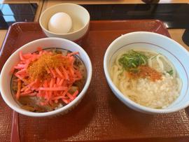 和風牛丼ミニと小うどんはいから