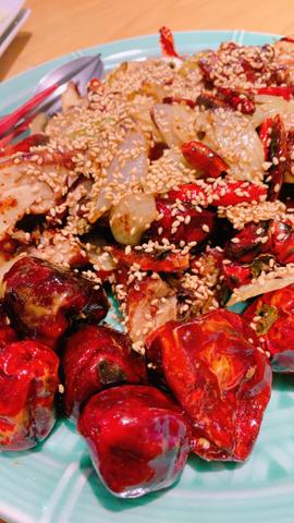 鶏の四川唐辛子炒め