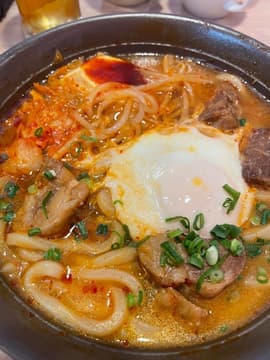 牛チゲ 半玉うどん入り 辛口