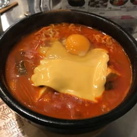 チーズラーメンスンドゥブ定食 唐辛子マーク1つ