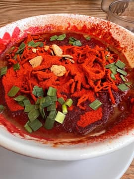 スタミナそば 激辛スープ追加