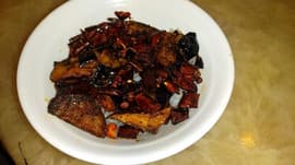 茄子の辛花椒炒め