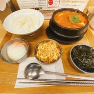 海老・牡蠣・アサリの海鮮スンドゥブ定食 6辛