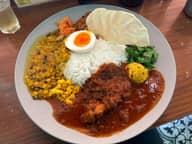 大辛チキンカレー＆キーマ＆豆MIX