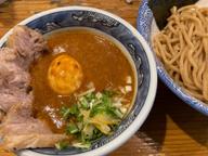 濃厚味玉、肉入り辛つけ麺 3辛