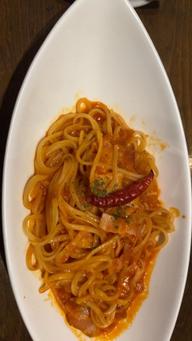 こくうまチーズのアマトリチャーナ 唐辛子マーク１つ