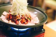 フジサン盛り蛸ボッサム（蛸と豚肉の激辛炒め）