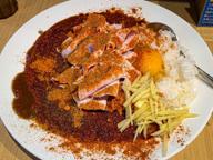 自家製ポークハムカレー(生卵トッピング) 自己責任