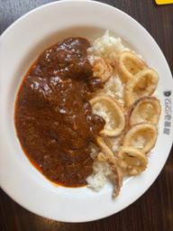 ビーフカレーイカ、納豆トッピング 20辛