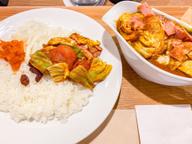 ベーコンエッグ野菜カレー ＋ トマト 37ホット