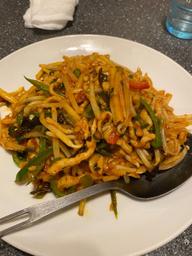 豚肉のピリ辛細切り炒め