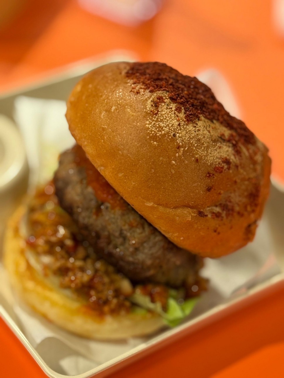 ハンバーガー 悶絶極辛タコスバーガー 悶絶