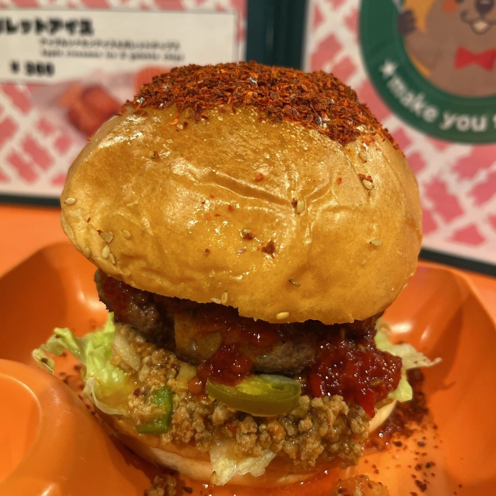 ハンバーガー 悶絶極辛タコスバーガー 悶絶