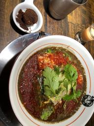 黒坦々麺+辛辣爆弾 辛さ5 痺れ3