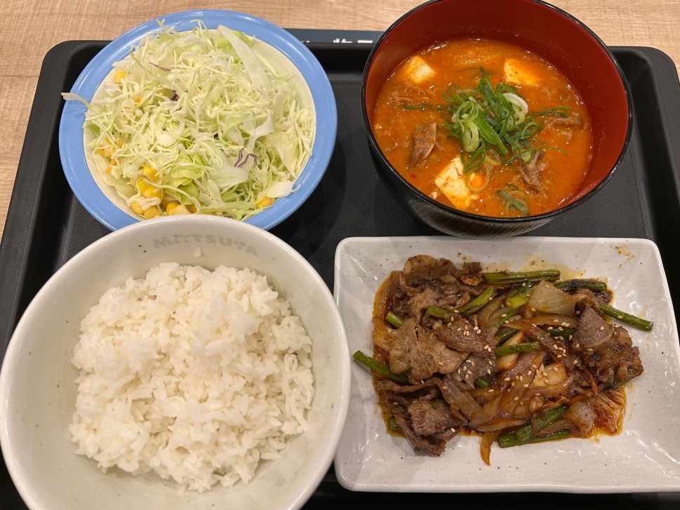 牛焼肉ピリ辛炒め定食ミニチゲセット