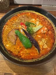 【辛・オブ・ザ・イヤー2025銅賞】たまごとチーズの四川スープカレー激辛春雨入り