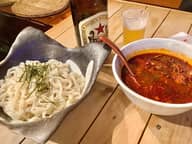 麻辣肉つけうどん 鬼激辛
