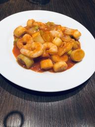 エビチリソース炒め