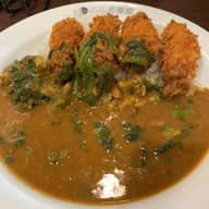 カキフライカレープラスほうれん草 3辛