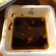 大山地鶏のたたき　火吹きだれ添え