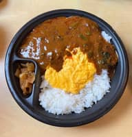 ほうれん草カレー スクランブルエッグトッピング テイクアウト 20辛