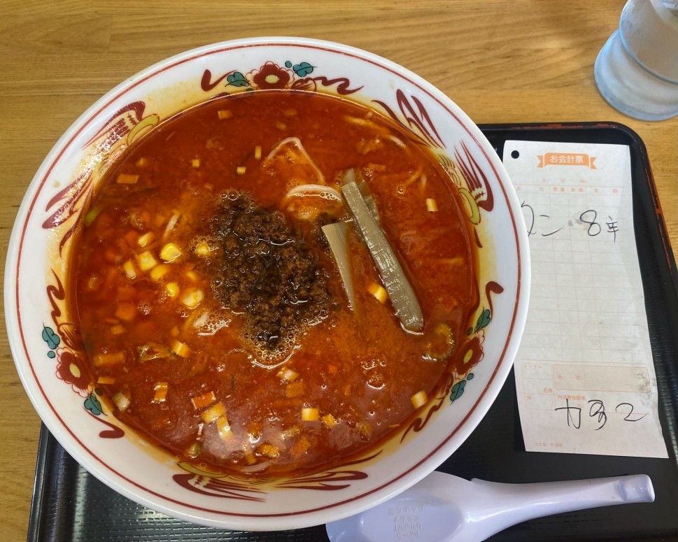 坦々麺 1辛、2、3、4、5辛