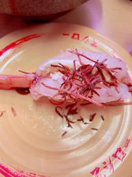 マーラー風味赤えび揚げネギ添え