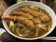 海老カレー蕎麦