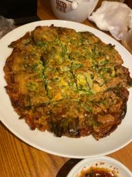 ネギ海鮮チヂミ（青唐辛子追加）