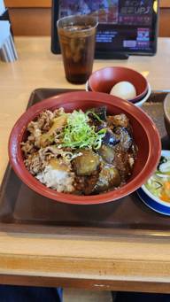 シビ辛麻婆茄子牛丼