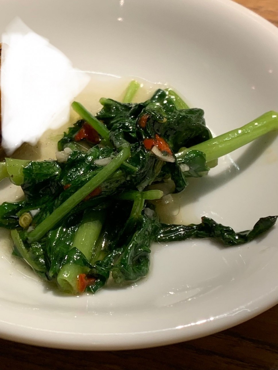 空芯菜のファイヤー炒め