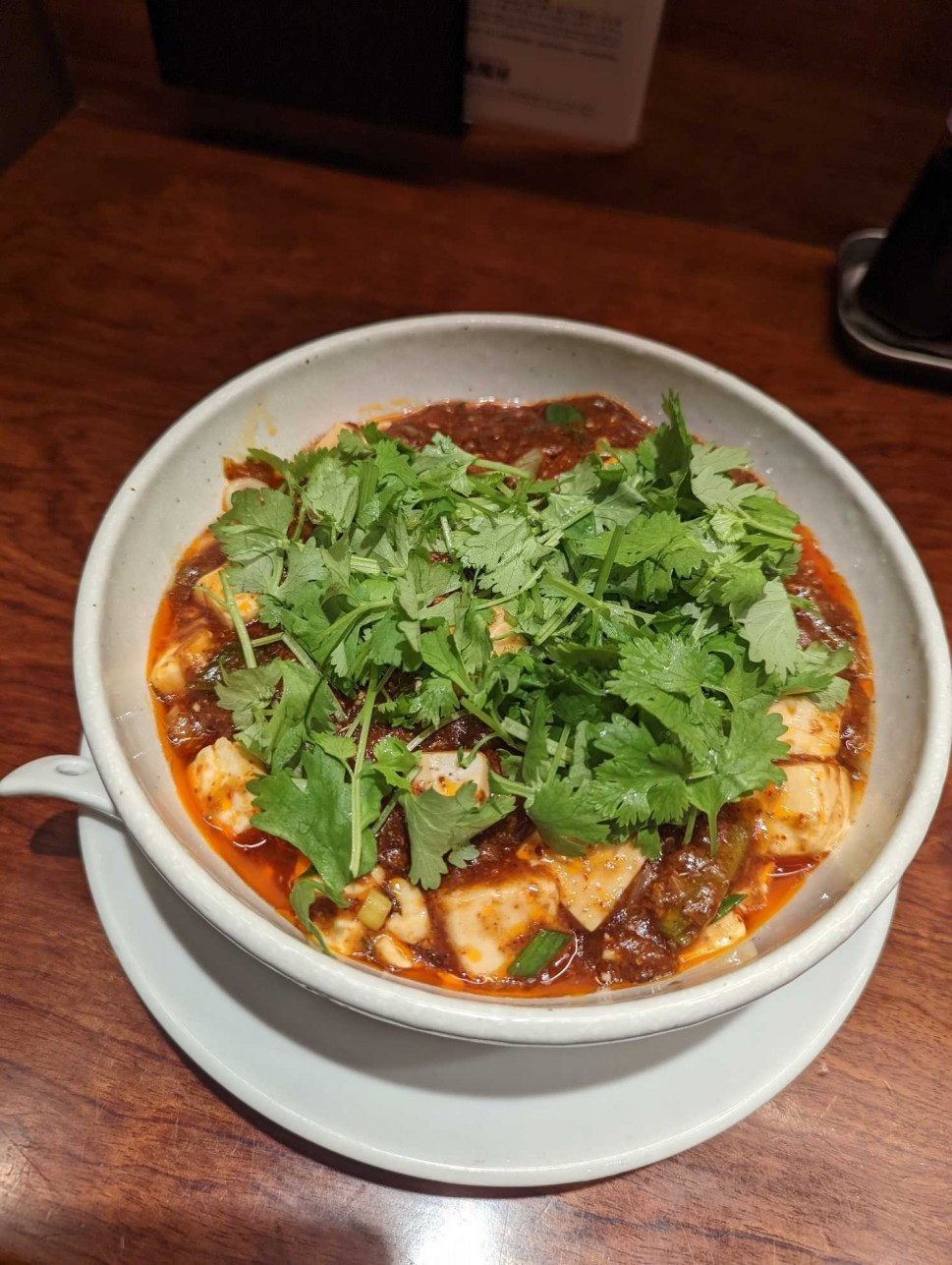 パクチー麻婆麺 倍辛(4辛)