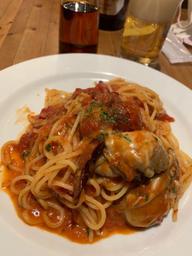 牡蠣のアラビアータ 辛く