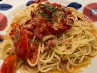 セミドライトマトの辛口ペペロンチーノ