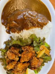 スパイシーフライドチキンとカレーライス 大辛