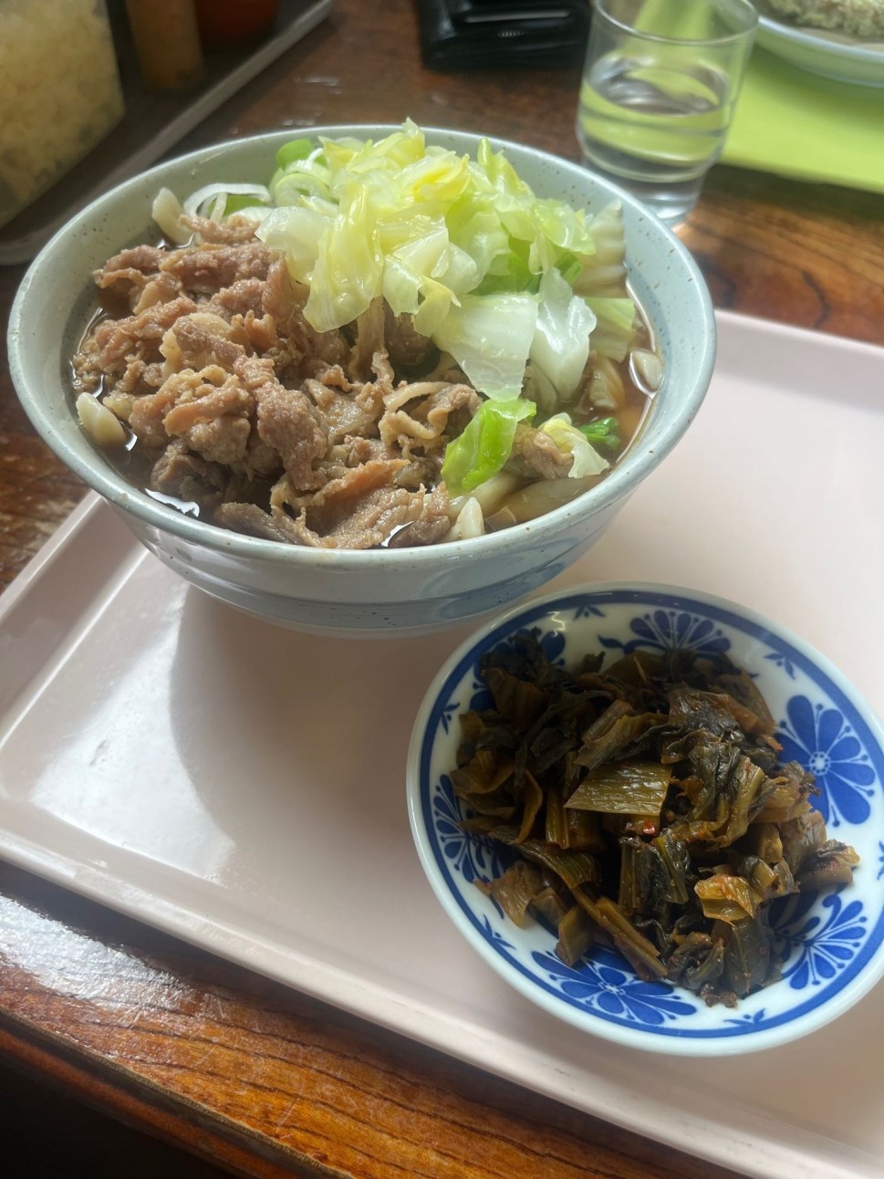 肉うどん 辛子高菜