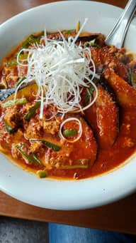 やみつき鬼辛なすミートスパ 超激鬼