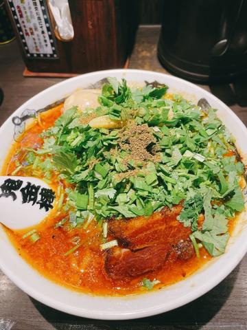 パクチーカラシビ味噌ラーメン 辛普通シビ増し