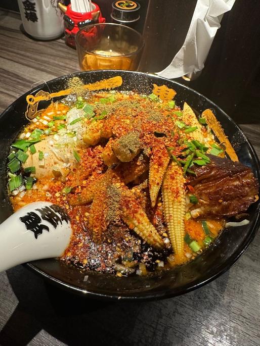 ヤングコーンカラシビ味噌ラーメン 辛さ鬼増し痺れ増し