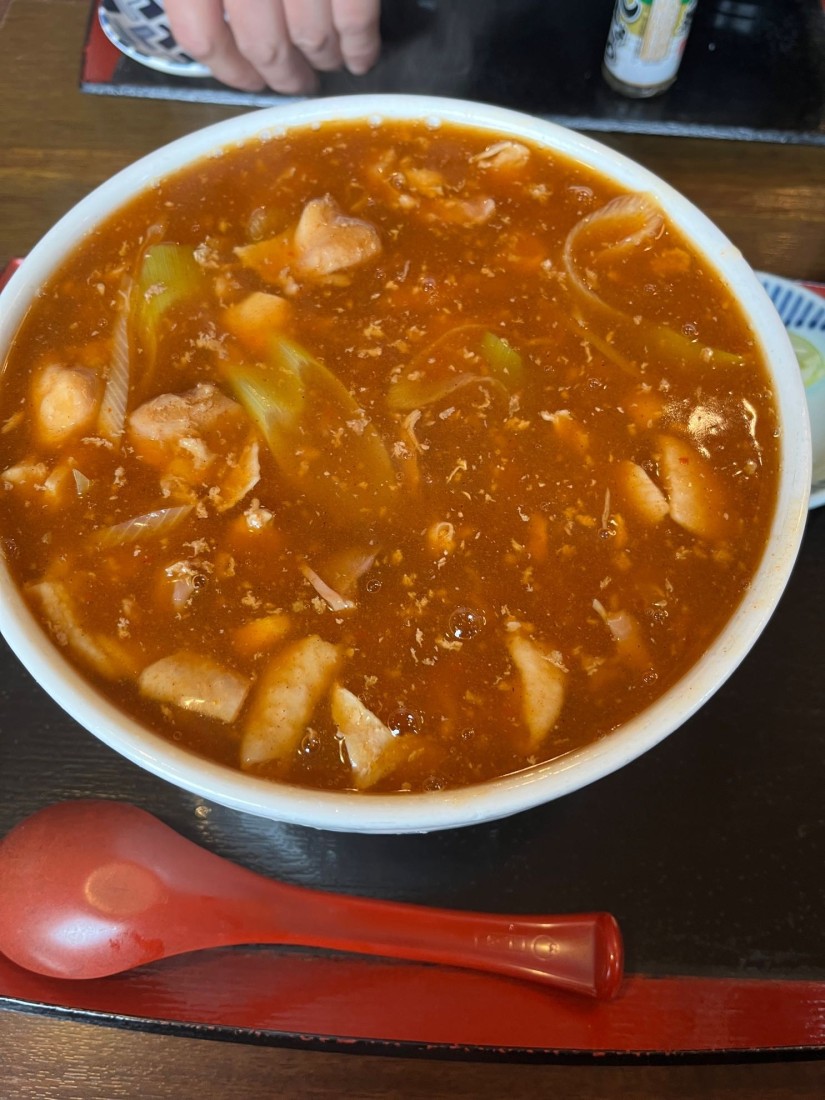 ピリ辛もつゴマそば 