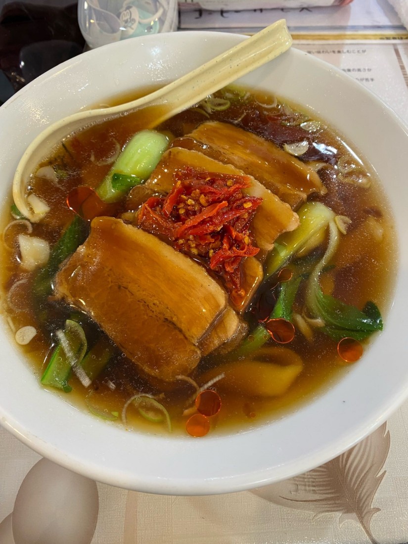 角煮刀削麺 通常より辛め