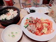 韓流Cセット(オジョリビビン麺、石焼チーズビビンバﾊｰﾌ)