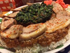 鴨カレー草トッピング大辛 大辛