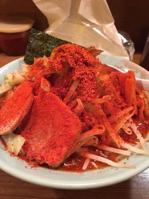 カラフトらーめん(背脂醤油)+野菜
