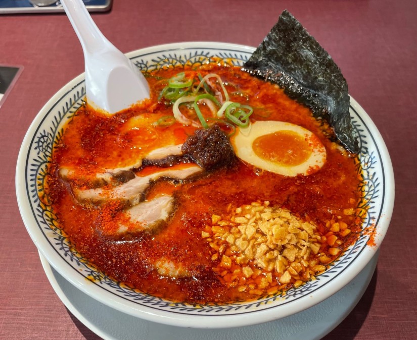 熟成醤油とんこつ 赤 チャーシュー麺 辛味増しx3
