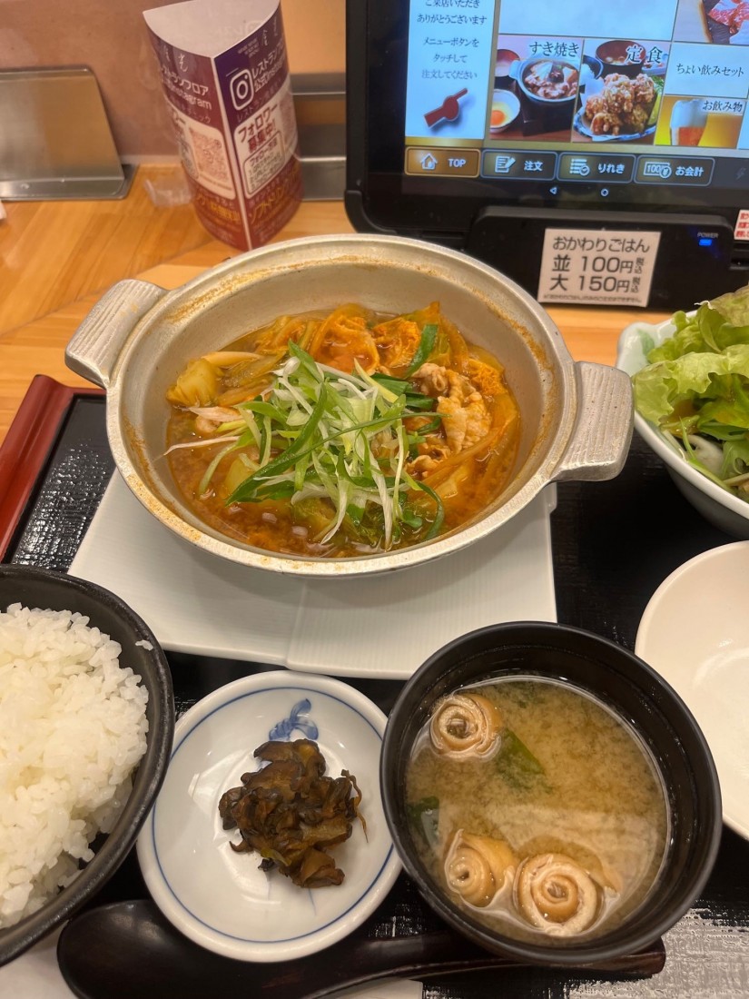 キムチチゲ鍋定食