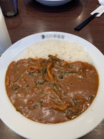 きのこカレーほうれん草トッピング 15辛