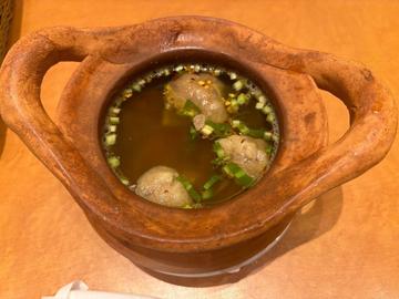 牛モツ煮込み激辛ハーブスープ