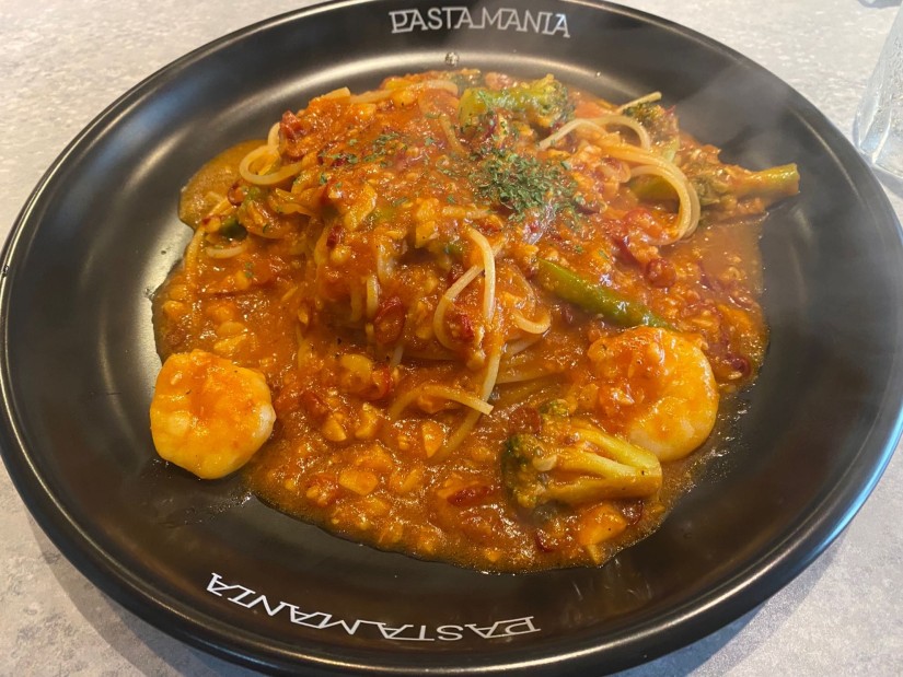 海老と野菜アラビアータ　 マニア